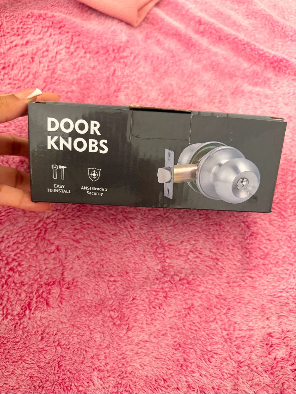 Satin Silver Door Knob Set by